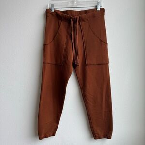 FRANK & EILEEN Size XS Eamon Patch Pocket Jogger Sweatpants Pants Brown Cotton